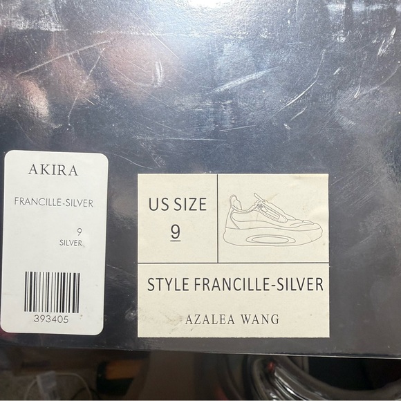 Azalea Wang Francille Chrome Silver Futuristic Sneakers NEW sz: 9 - Picture 8 of 8